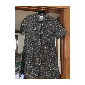 Zara floral shirt dress